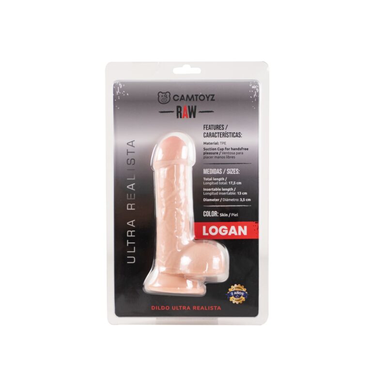 🍯 Raw Dildo Ultra Realista Logan 17.5 cm