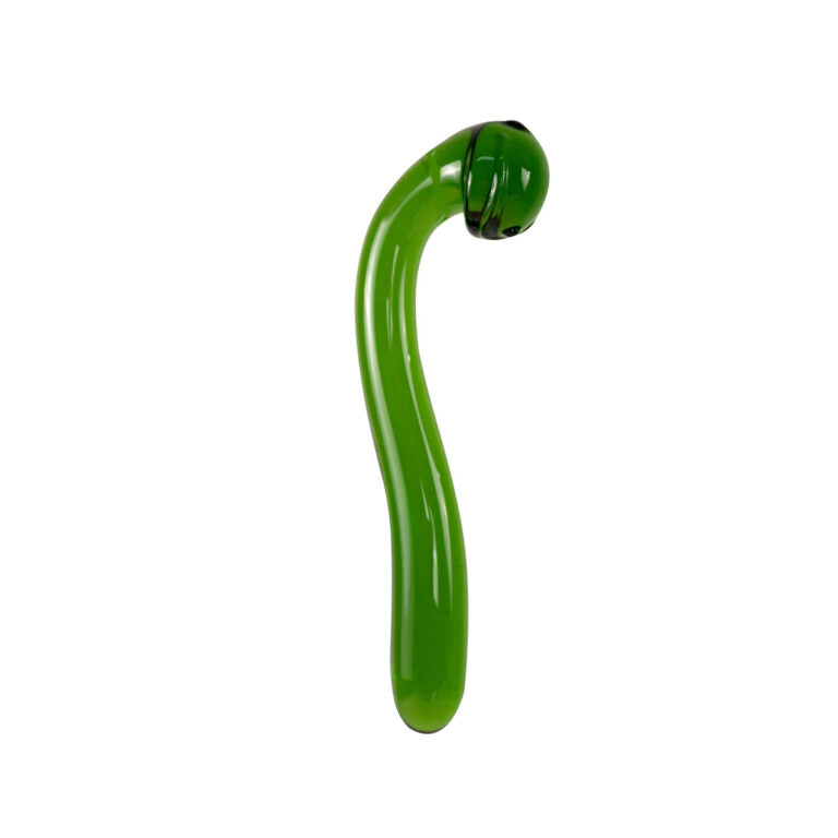 💚 Dildo de Vidrio Chaos Verde – 18 cm