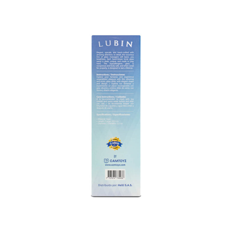 💎 Vitro Dildo de Vidrio Lubin – 22.5 cm